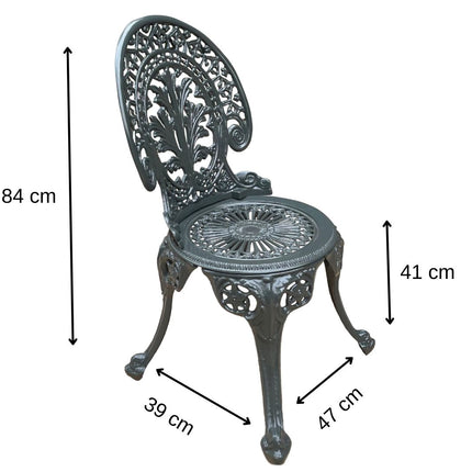 Regalia Outdoor Patio &amp; Garden Furniture Set - 1 Round Table 4 Chairs - Grey