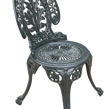 Regalia Outdoor Patio &amp; Garden Furniture Set - 1 Round Table 4 Chairs - Grey
