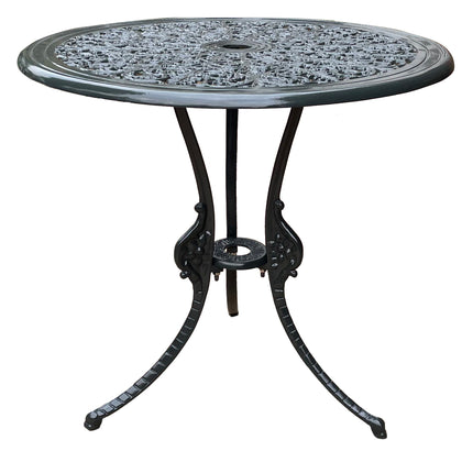Regalia Outdoor Patio &amp; Garden Furniture Set - 1 Round Table 4 Chairs - Grey