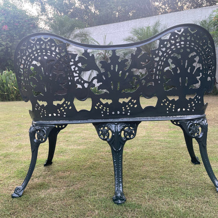 Regalia Outdoor Patio & Garden Bench - Grey Color / Glossy Finish