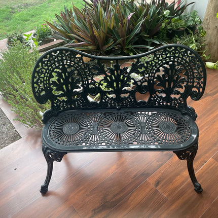 Regalia Outdoor Patio & Garden Bench - Grey Color / Glossy Finish