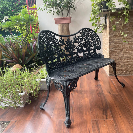 Regalia Outdoor Patio & Garden Bench - Grey Color / Glossy Finish