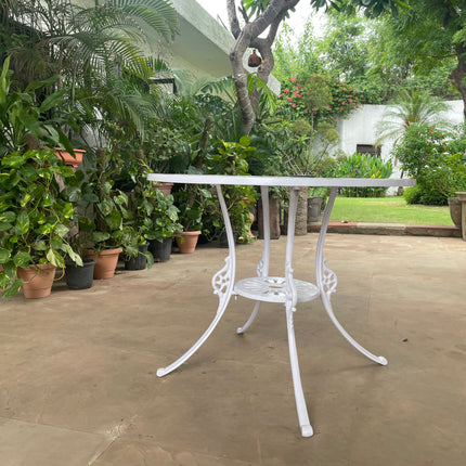Imperial Series Round Table – White Color / Glossy Finish