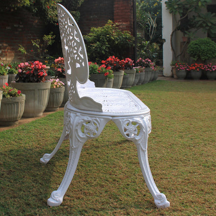 Regalia Outdoor Patio & Garden Bench - White Color / Glossy Finish