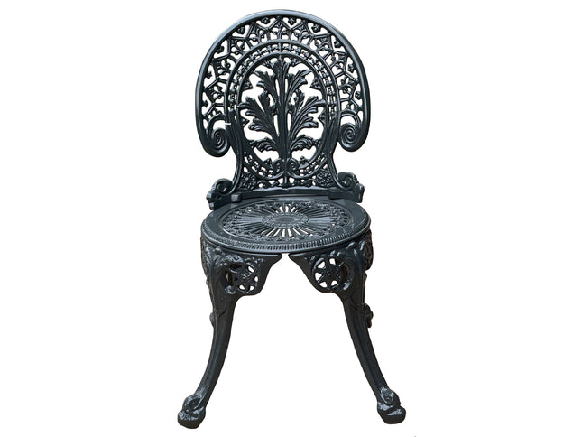 Regalia Cast Aluminum Outdoor Patio & Garden Chair Set - Grey Color / Glossy Finish