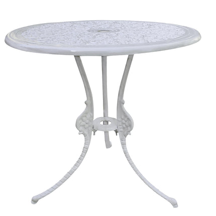 Regalia Series Round Table - White Color / Glossy Finish