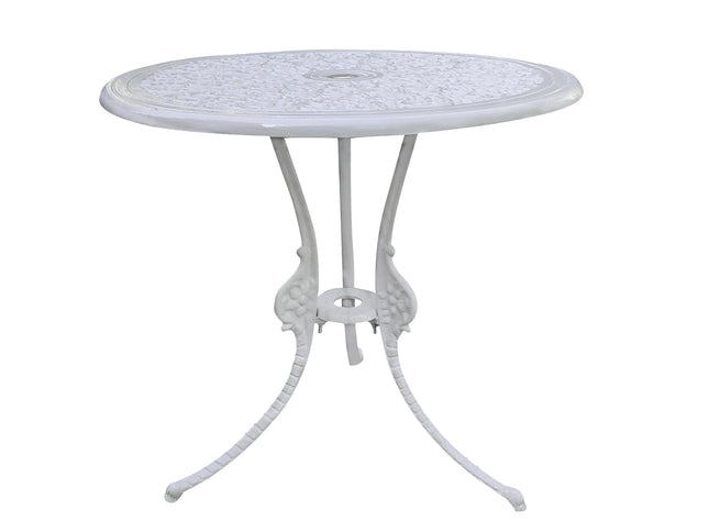 Regalia Series Round Table - White Color / Glossy Finish